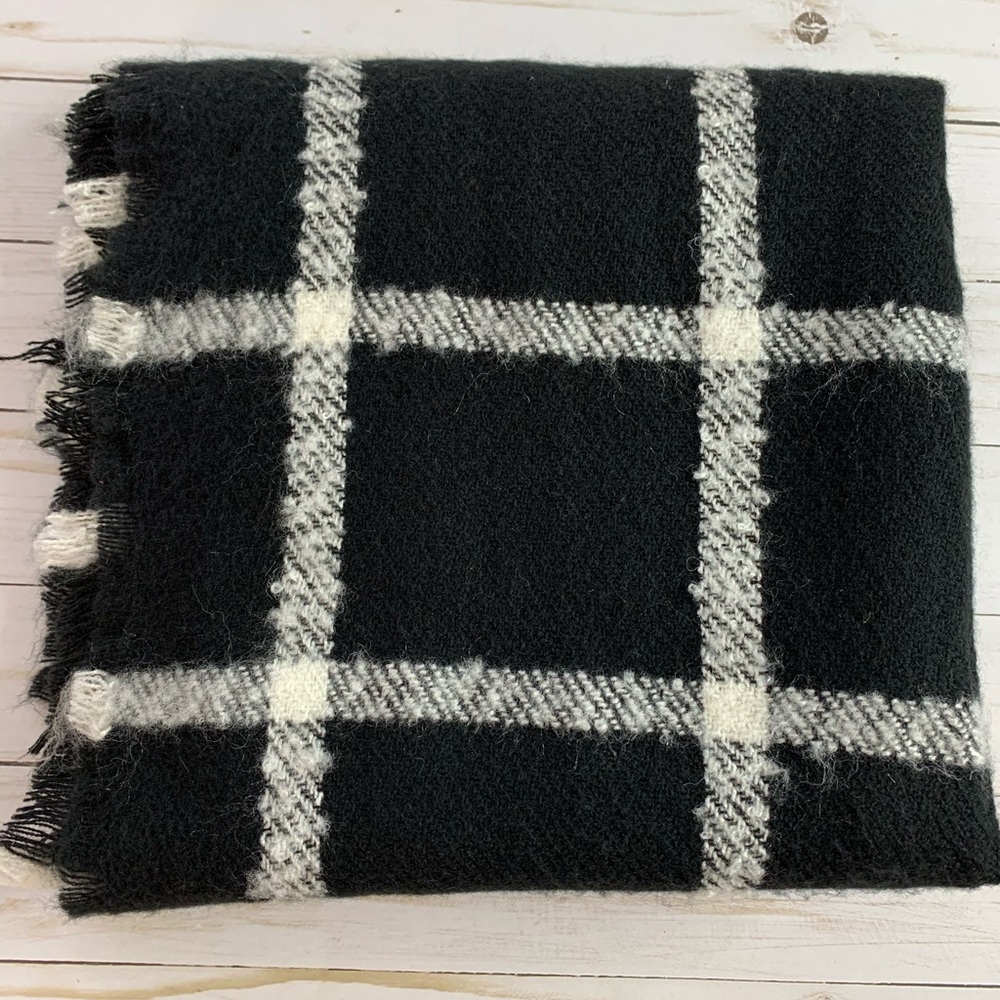 Black plaid scarf